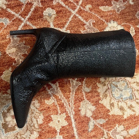 ALLSAINTS Glitter Black Leather Orlana Sz 41 - Picture 10 of 13